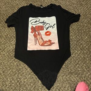 Black 'Baby Girl' Graphic T-Shirt
